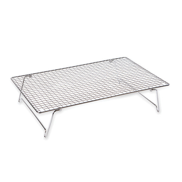 Rectangular stainless steel rack 43x28 cm