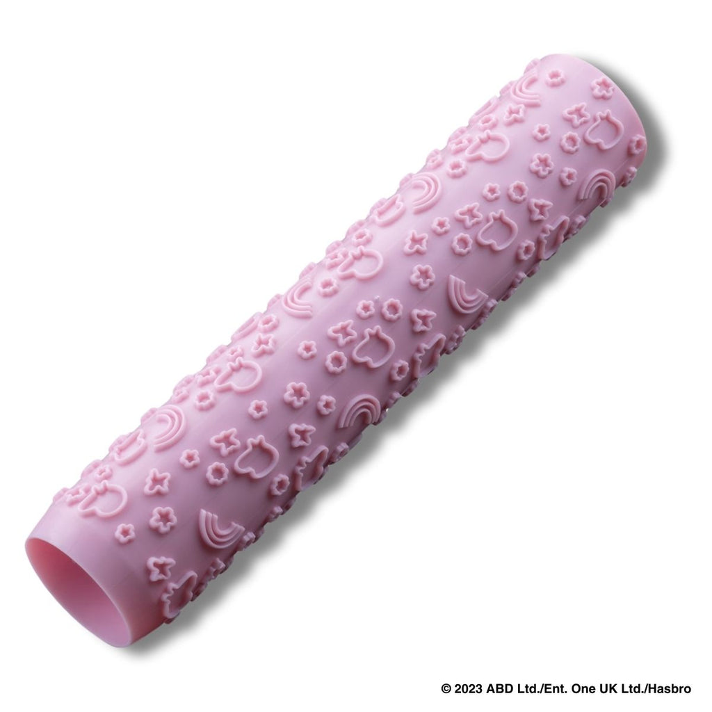 Embossed Dough Rolling Pin with Cutter – 23 cm
