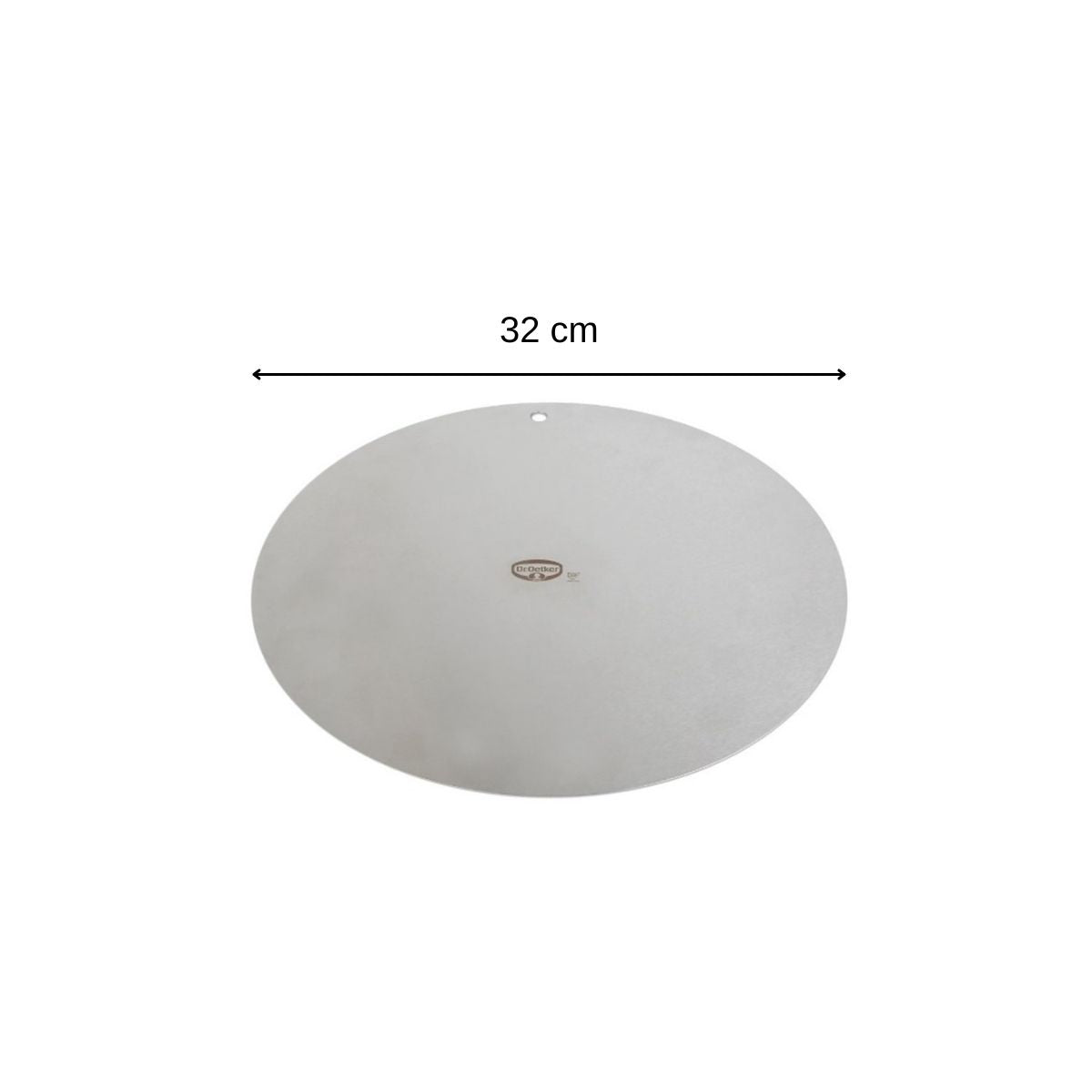 Round stainless steel cake serving tray