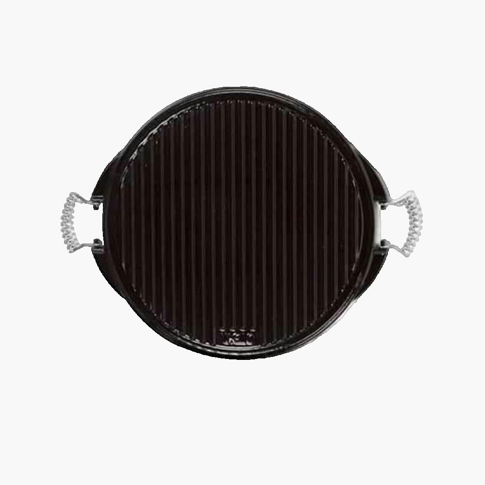 Universal 43 cm Grill Plate – Enameled Cast Iron for Barbecue