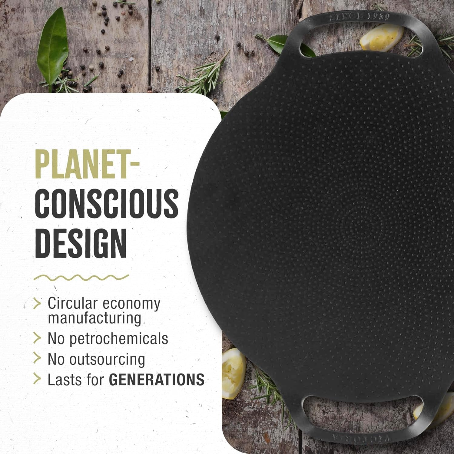 38 cm Cast Iron Grill Plate – Induction
