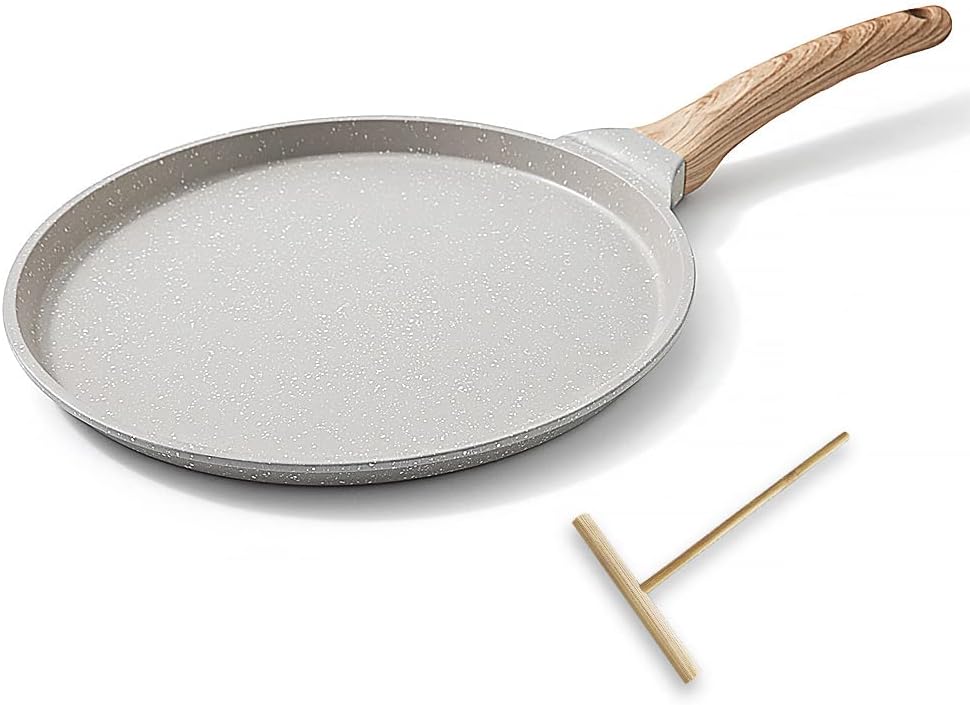 25 cm Crepe Pan – Non-Stick Aluminum Cast, Compatible with All Heat Sources Including Induction