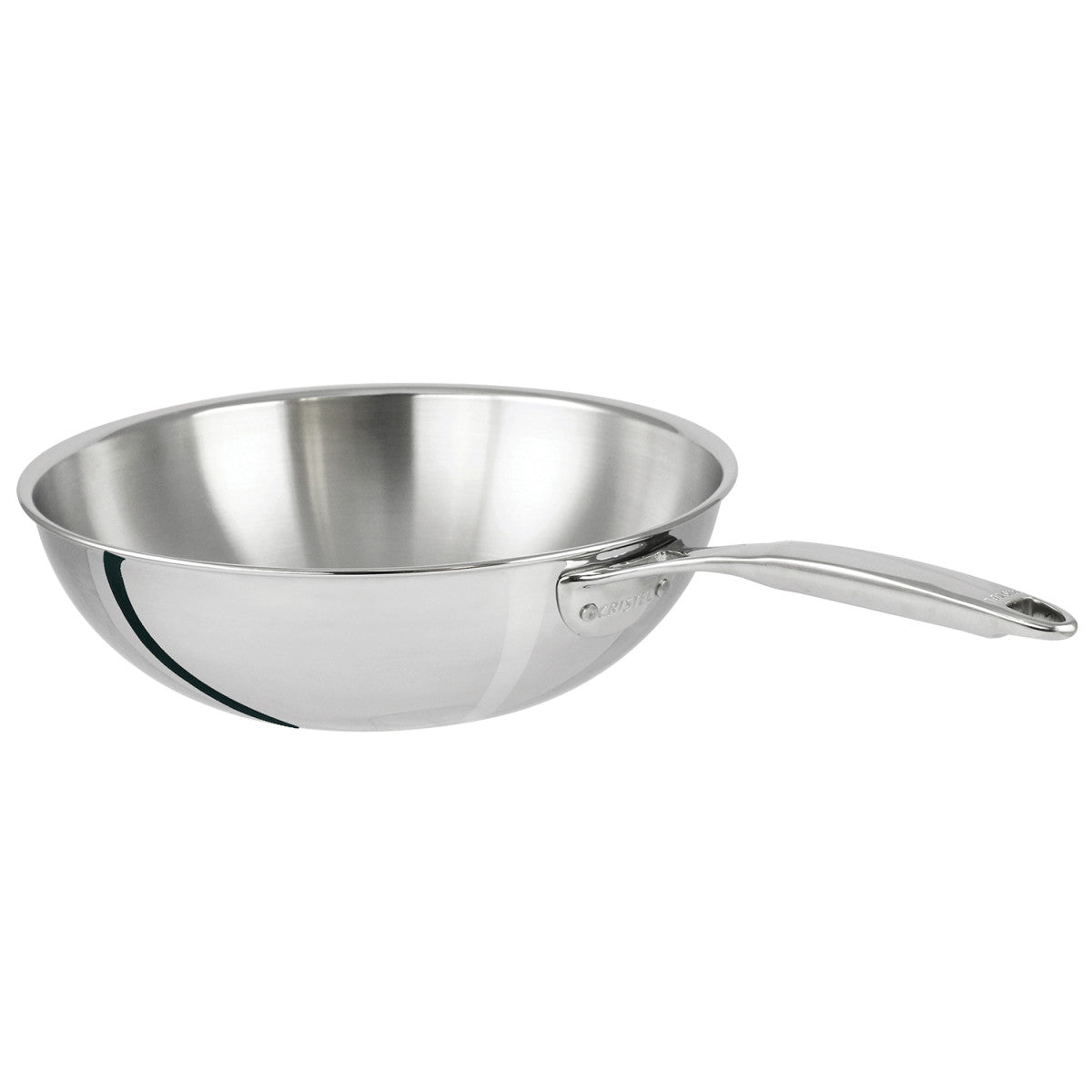 24 cm Wok – Stainless Steel, Fixed Handle, All Heat Sources