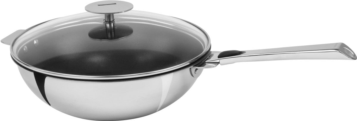 20 cm Stainless Steel Non-Stick Wok – Removable Handle